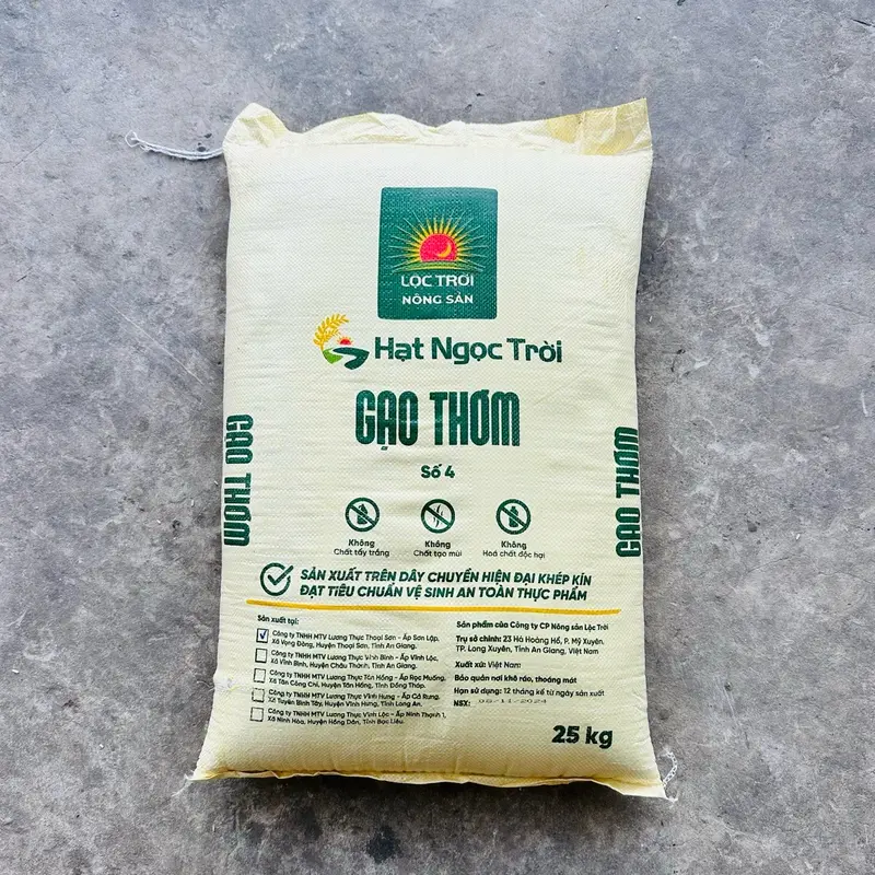 Gạo Hạt Ngọc Trời, gạo thơm, bao 25 kg, xốp mềm, nở nồi, dễ nấu 0