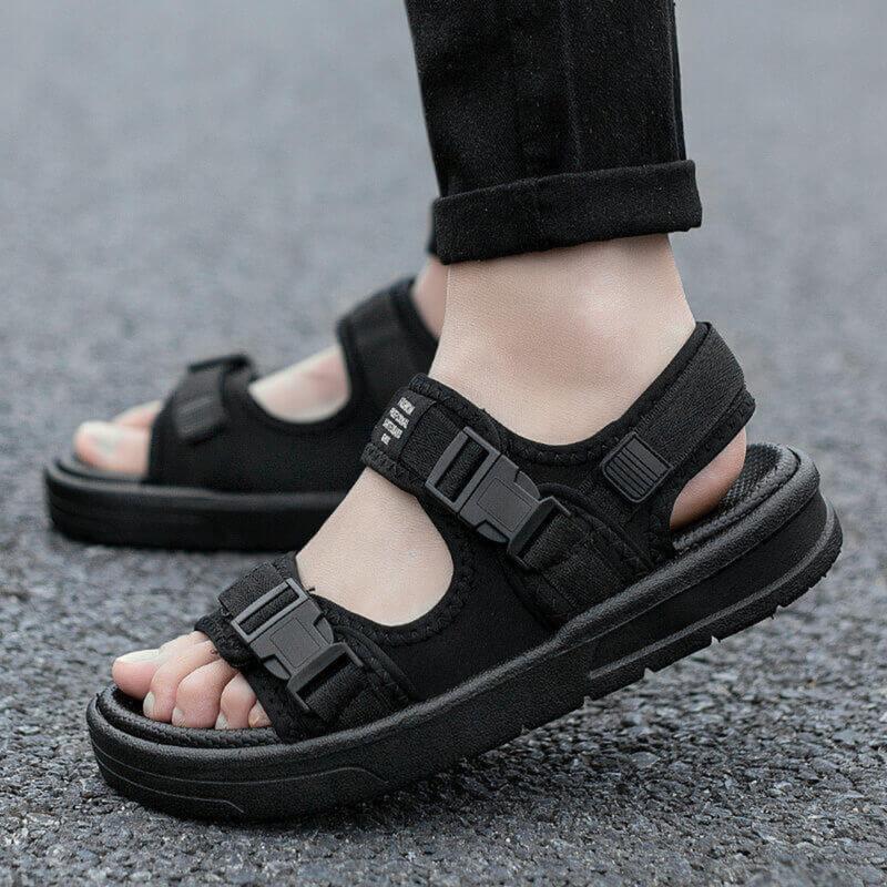 Dép sandal đi học cho bé trai từ size 36 đến 42 có đế cao su quai dù NB138