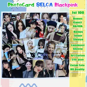 Photocard Blackpink Selca isi 100 Gratis Innersleeve dan Ganci Unofficial Fans Made