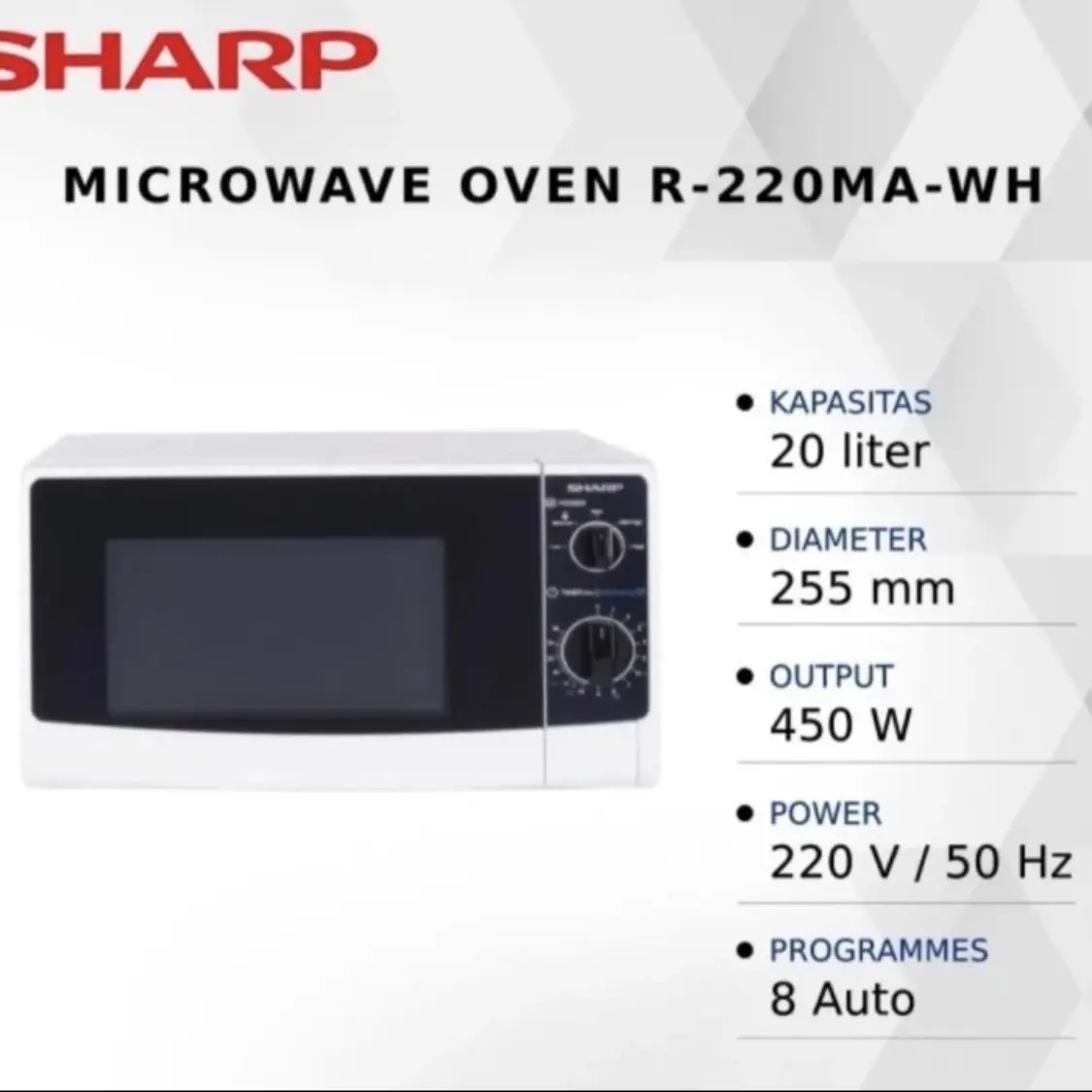 Microwave SHARP R-220MA-WH