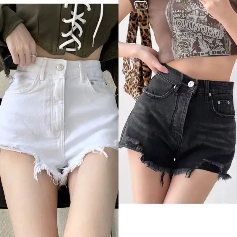 (New) Quần short Rách tua rua, Quần Short Jean Nữ quần đùi rách ngắn quần bò Hàn Quốc Denim
