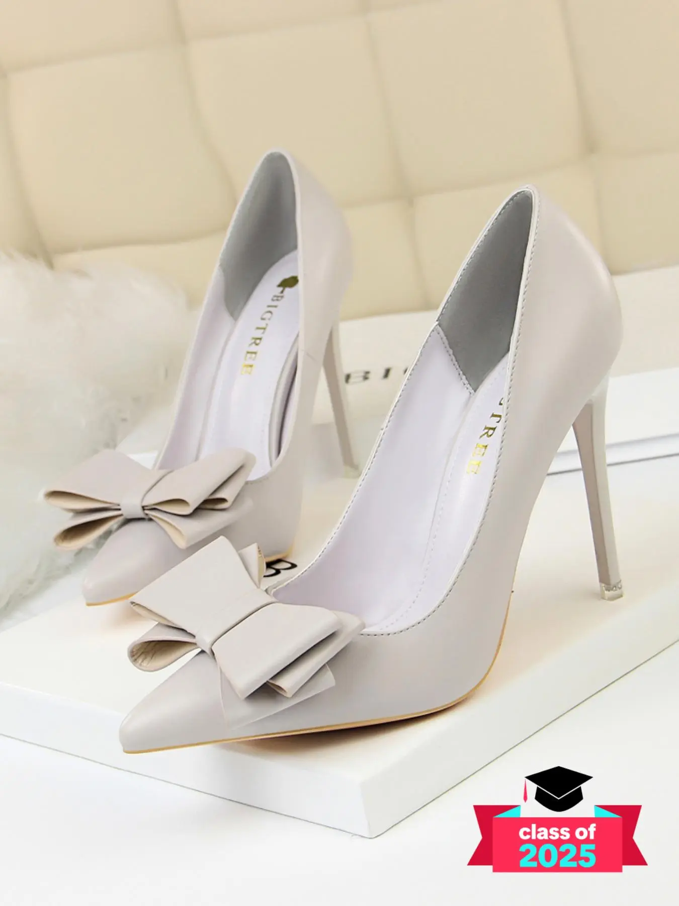 Women's Elegant Bowknot Design Stiletto Heels, Trendy Pointed Toe High Heels, Fashionable Heels for Party & Wedding & Daily Wear, Classy