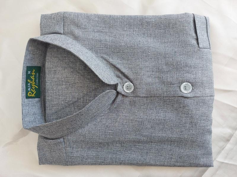 Product Introduction of Lembut Baju koko madinah Alfa reyhan / taqwa katun madinah / kerah sanghai / baju koko habib Polos Dewasa Muslim Mewah Pria 10