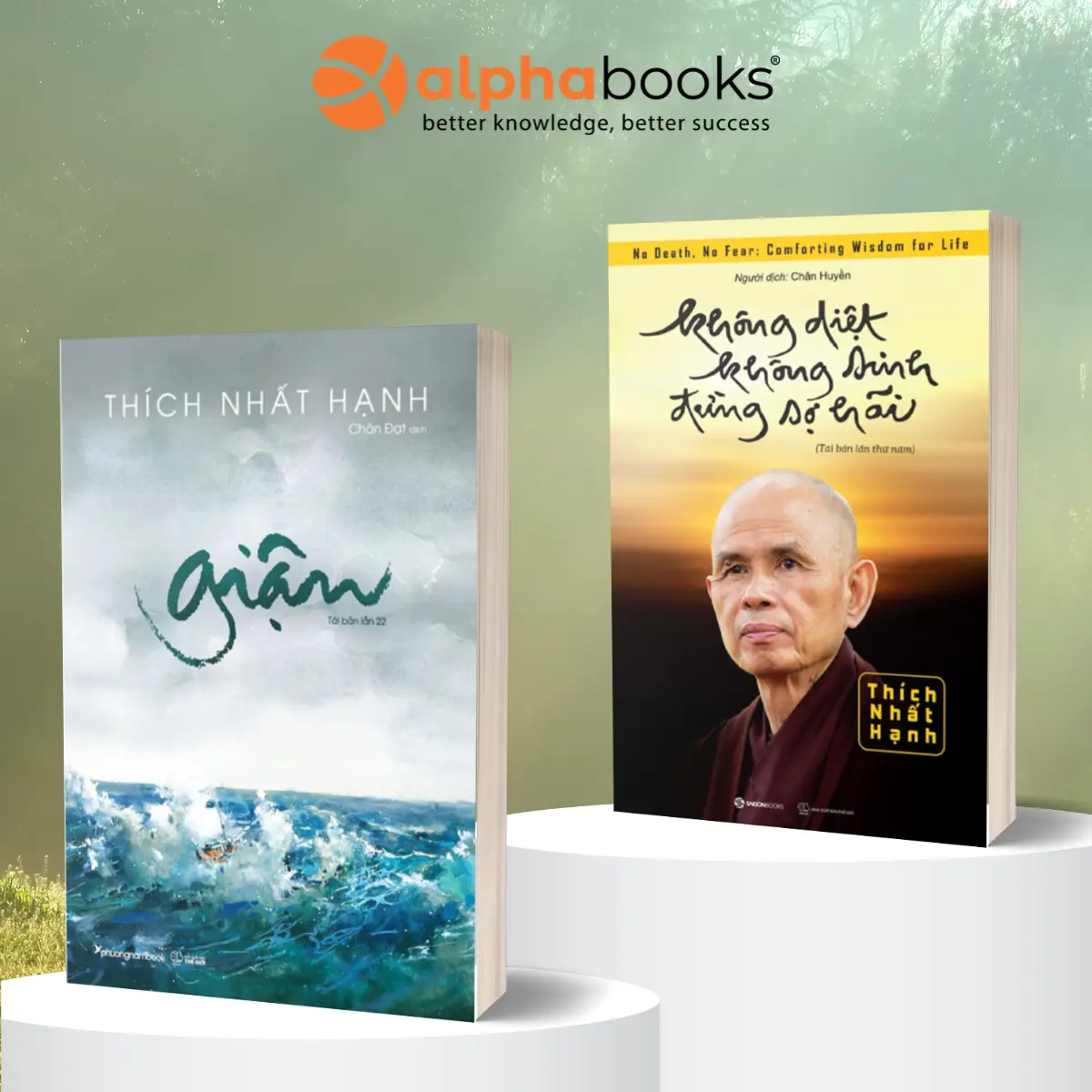 Sách Combo Không Diệt Không Sinh Đừng Sợ Hãi + Giận - Thầy Thích Nhất Hạnh - Best Seller