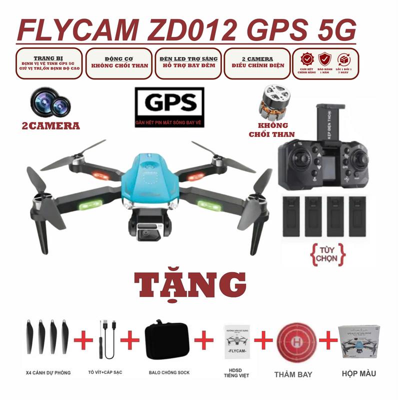 FLYCAM ZD012/Z615 TRANG BỊ GPS +2 CAMERA+CÓ CẢM BIẾN QUANG HỖ TRỢ GIỮ VỊ TRÍ 2024
