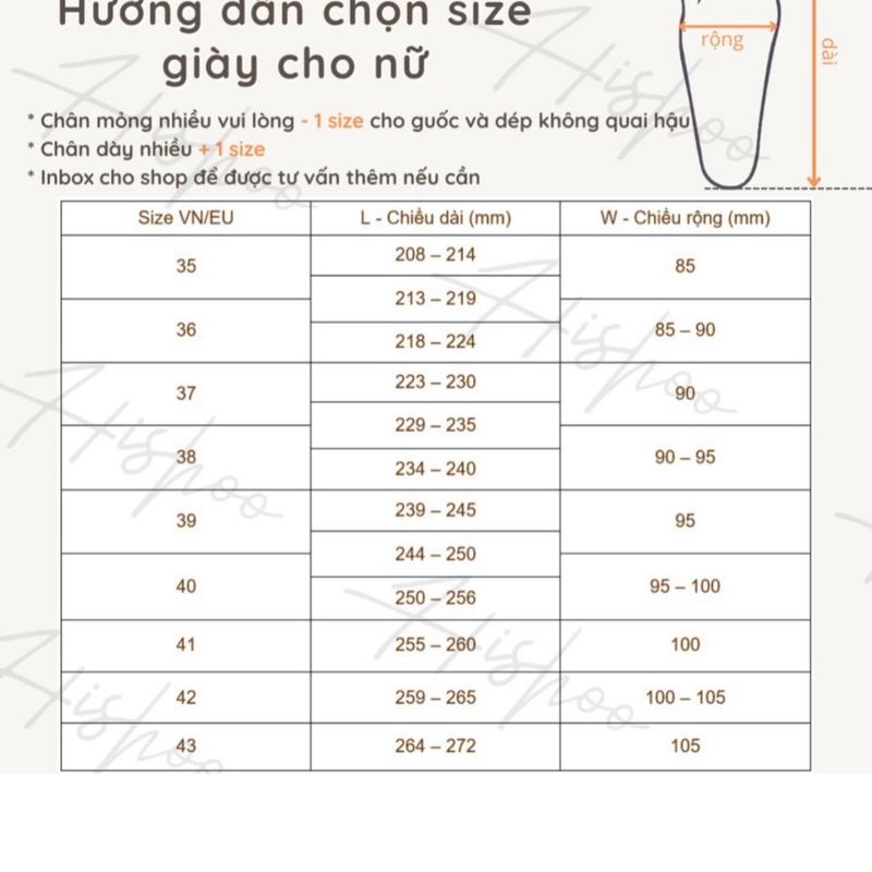 Dép Gót Nữ Bigsize,Mũi Vuông Quai Đá Gót Trong cao 6p size từ 35-43 2