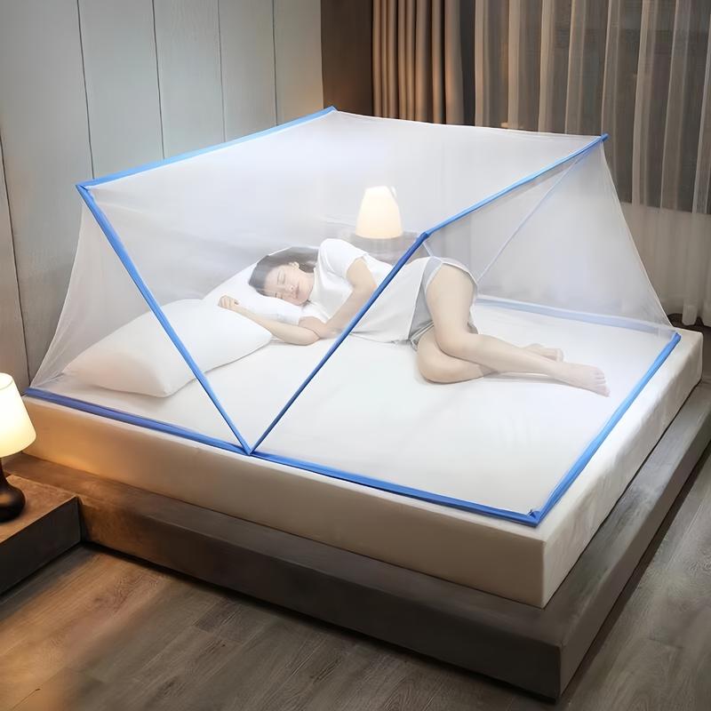 Folding Mosquito Net Miễn phí Cài đặt Tiện lợi Nhà ở Sinh viên Ký túc xá Mosquito Net Đối với trẻ em Người lớn Tiện lợi Single Double 2