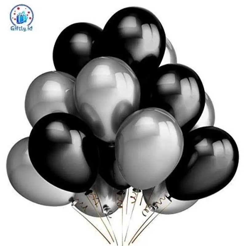 10pcs BALON METALIK/Balon doff/ balon silver-balon hitam-balon rosegold-balon putih-balon gold-balon dekorasi ulang tahun/BALON LATEX METALIK 12 INCH SATUAN BALON PESTA ULANG TAHUN DEKORASI/ BALON DEKORASI ULANG TAHUN MURAH METALIK