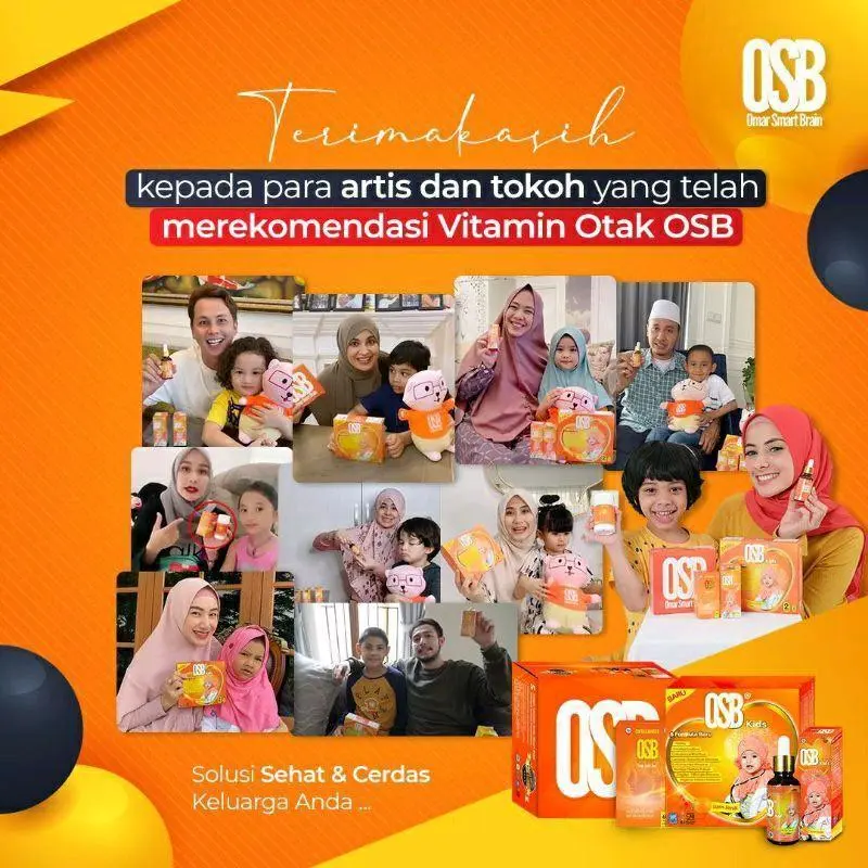OSB KAPSUL ORIGINAL BPOM 1 botol/60 Kapsul OMAR SMART BRAIN ANAK PINTAR SEHAT DAN CERDAS Kesehatan Otak 3