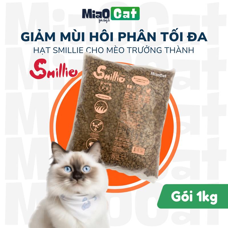 [Túi 1kg] Hạt Smillie cho mèo giảm mùi hôi phân - Dành cho mèo trưởng thành 0