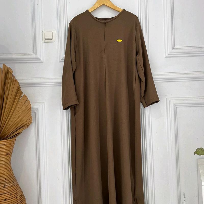 Tans Store - Long Daily Dress Abaya Daily Wanita Gamis Basic Simple Elegant Crinkle Muslim 4