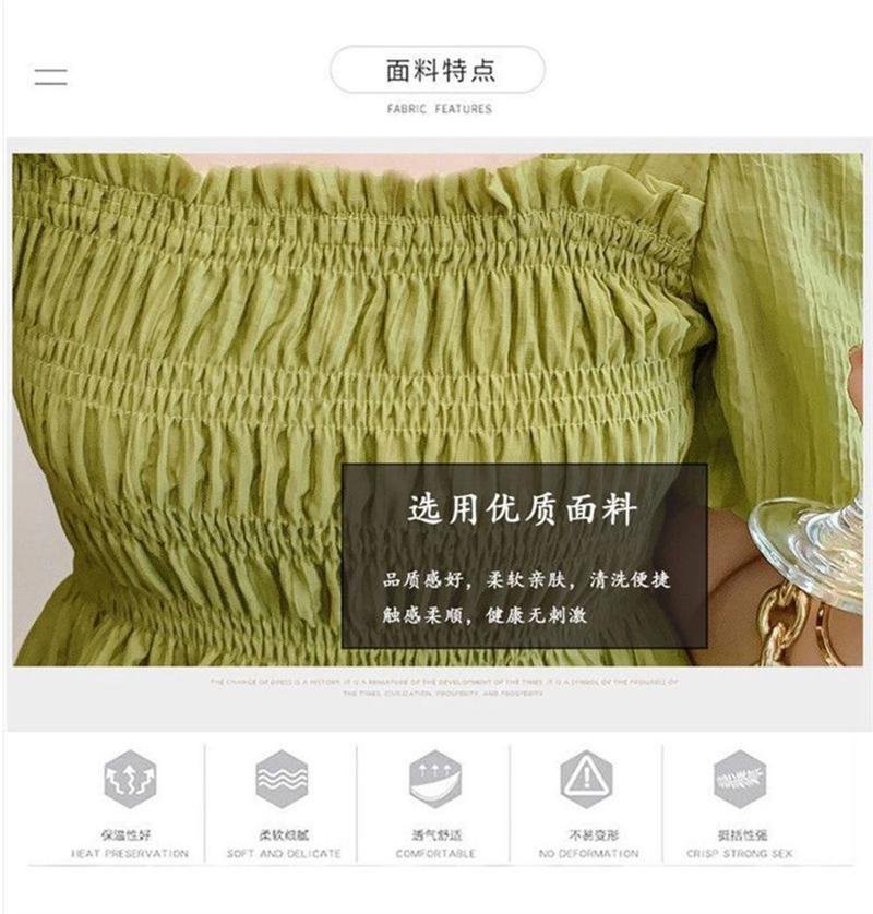 Product Introduction of Áo Voan, Cổ Vuông Phong Cách Pháp, ngắn Tay, Hàng Mới Về Mùa Hè 2025, Tay Phồng Duyên Dáng Áo Ngắn, Áo Cánh Dáng Rộng Vừa Vặn, Dành Cho Nữ 22