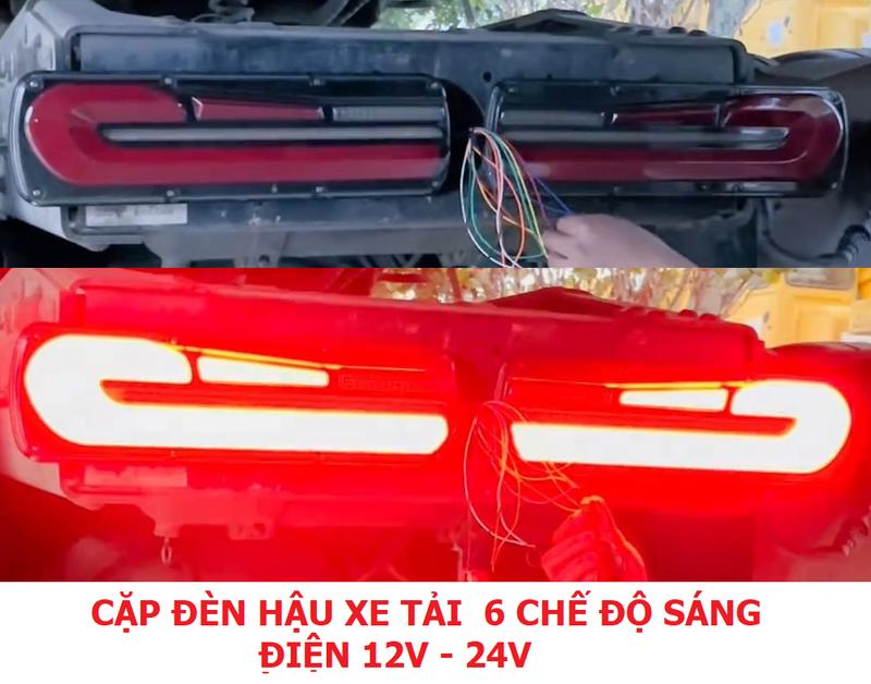  Cặp led đèn sau hậu xe tải đa chế độ sáng kiểu BM 