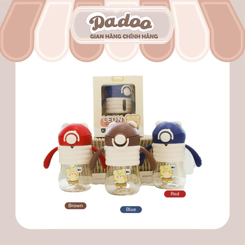 [ TOBE ] Hộp Bình Uống Nước LEON 300 ml Chất Liệu PPSU Có Nắp Van Chống Sặc Hút Nhiều Điểm An Toàn Nhỏ Gọn Tập Uống Cho Bé