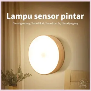 [COD] Lampu Tidur Sensor Gerak LED / Lampu Kamar Otomatis Portable Charger Termurah Baterai Putih Usb