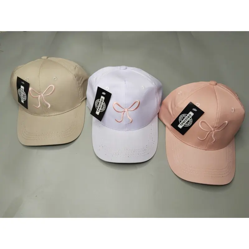 COD Topi Fashion CAP BORDIR PITA Bow Simple Korean Look Cute Ribbons Cap lucu 3
