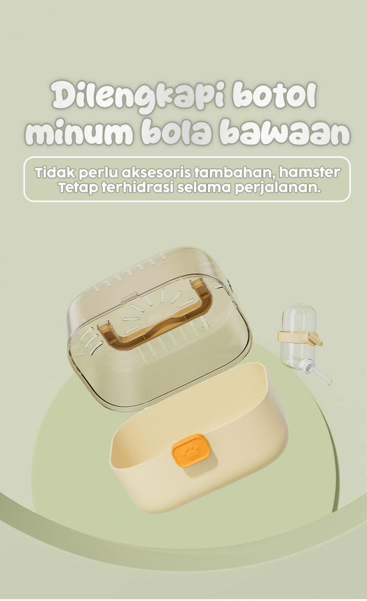 FOCAT Kandang Hamster Portable F23 Kandang Mini Hamster Desain Transparan/Rumah Hamster Mini FOCAT Kandang Hamster Portable F23 Kandang Mini Hamster Desain Transparan/Rumah Hamster Mini