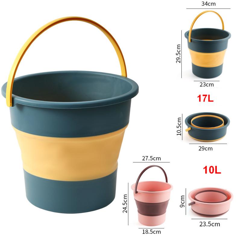  Xô Nhựa Gấp Gọn Đa Năng ,Thùng Chứa Nước Gấp Gọn Rửa Xe,Đi Tour Picnic,Xô Câu Cá 10L-17L 