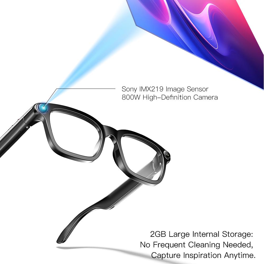 New 800W Smart Video Glasses with Camera 1080P HD video recording 4K resolution Photochromic lenses AI translation Voice assista - Image 4