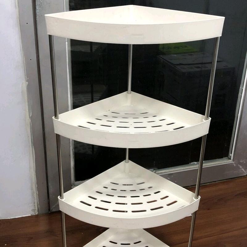 Kệ góc tường tam giác 4 tầng nhựa có bánh xe kệ đa năng 4 tầng kệ 4 tầng kệ nhựa 4 tầng kệ nhựa đa năng có bánh xe kệ nhựa 4 tầng 2