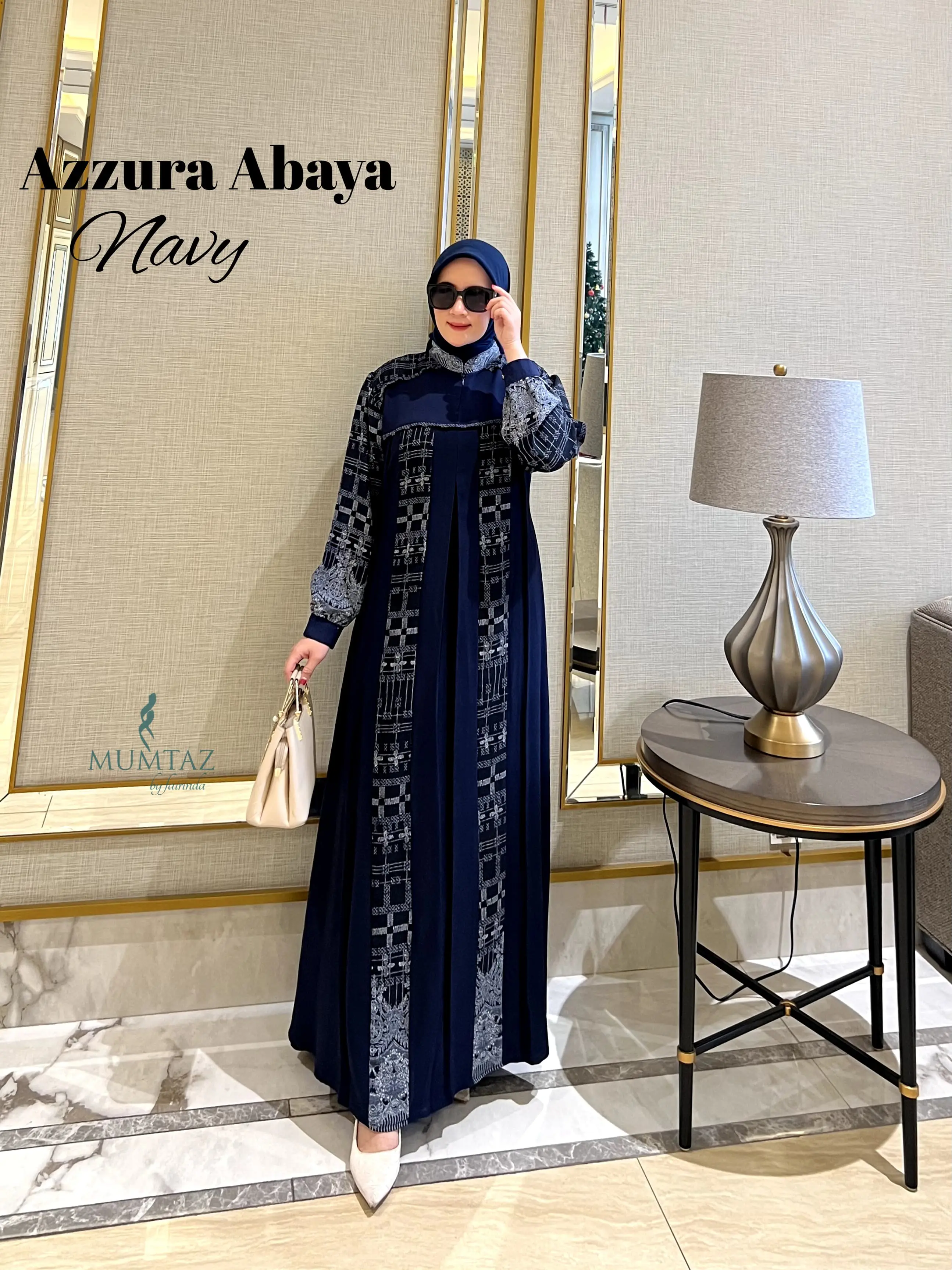 Azzura Dress by Mumtaz gamis terbaru paling best seller gamis COD gamis kekinian Crepe Crinkle nadhira  dress Mewah Motif Muslim Wudhu Branded Wanita muslimah cocok banget High class Gold Samping gamis  gwenza