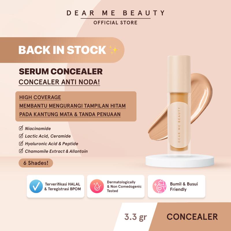 [Belanja 150rb Free Dear Kyla] Dear Me Beauty Serum Concealer C01/N00/N02/N04/Serum Color Corrector Green 1
