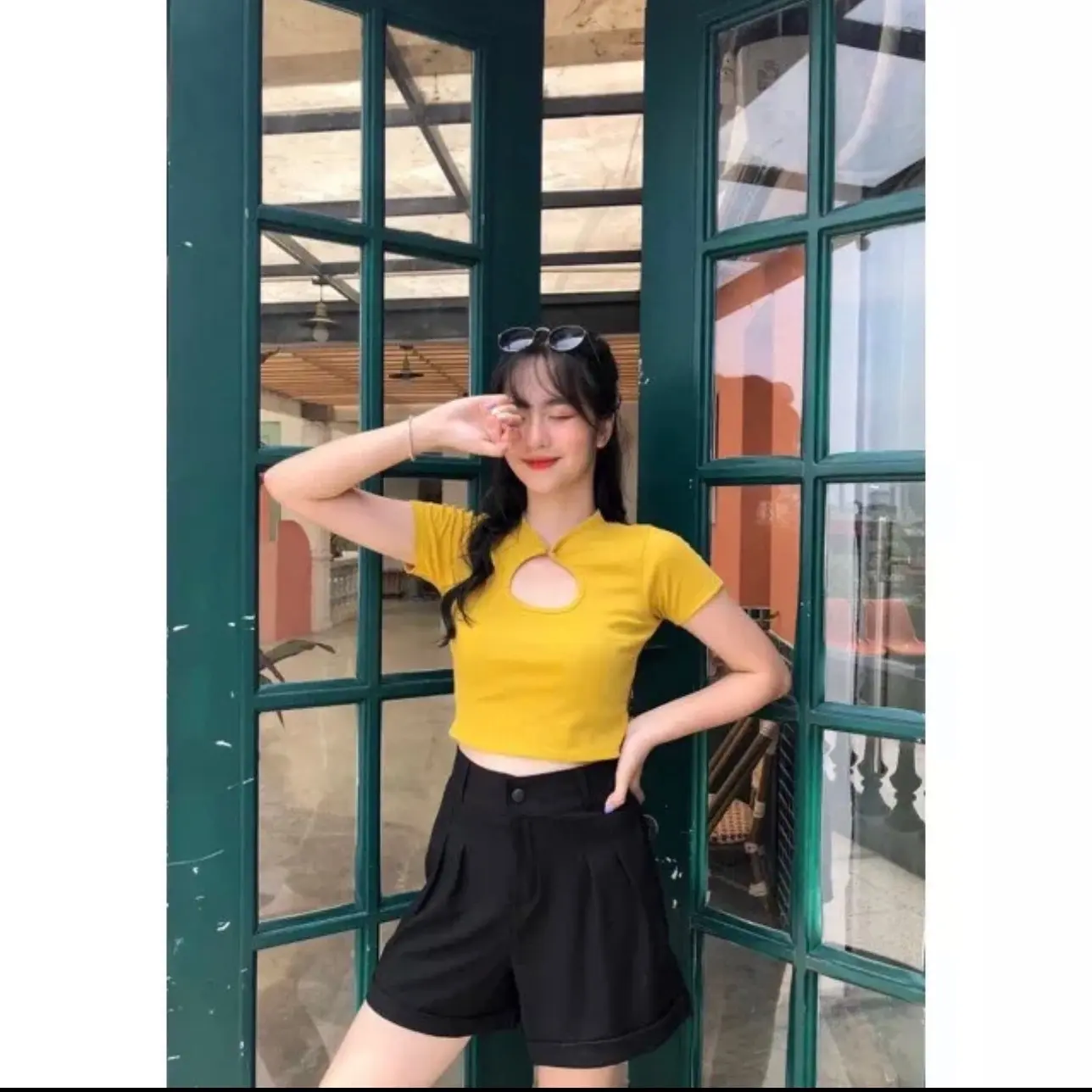 Quần Short Gập Gấu Cá Tính ms1017 Nữ Pants Nữ Women Màu Đen | BigBuy360 - bigbuy360.vn Quần Short Gập Gấu Cá Tính ms1017 Nữ Pants Nữ Women Màu Đen | BigBuy360 - bigbuy360.vn