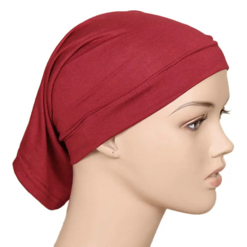 Mũ Ống, Bán Chạy, Không Vón Cục, Không Phai Màu, Nhiều Màu, Cơ Sở Cotton Mercerized Trơn Mũ Khăn Trùm Đầu Ống Thẳng Modal 4