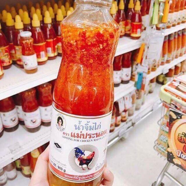 Sốt Chua Ngọt Thái Lan Sốt Gà Thái Lan hiệu Mae Pronnom Sweet Chilli Sauce 980g Chai Thuỷ Tinh Cao Cấp Nước Sốt Gia Vị