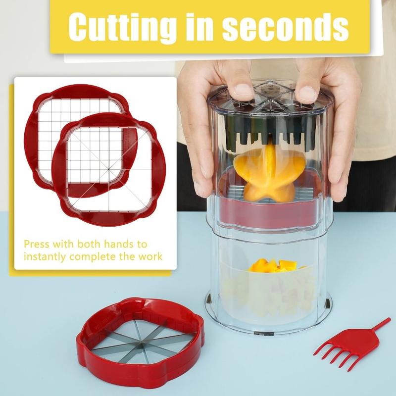 Product Introduction of Multifunctional Fast Cutting Fruits Slicer Cup Several Slicing Options Core Removal Slicing Tool Precise Fruits Slicer 16