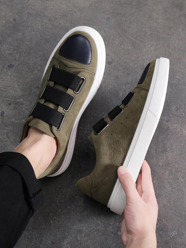 Men's Casual Lace Up Slip on Sneaker, Fashionable Comfortable Breathable Shoes for Daily Wear, Lightweight Breathable Shoes for All Seasons 2