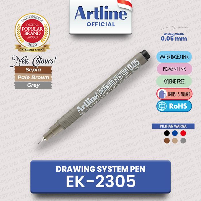 Gambar ARTLINE Drawing System Pens EK-2305 - BLACK dari Artline Indonesia Kota Surabaya Tokopedia