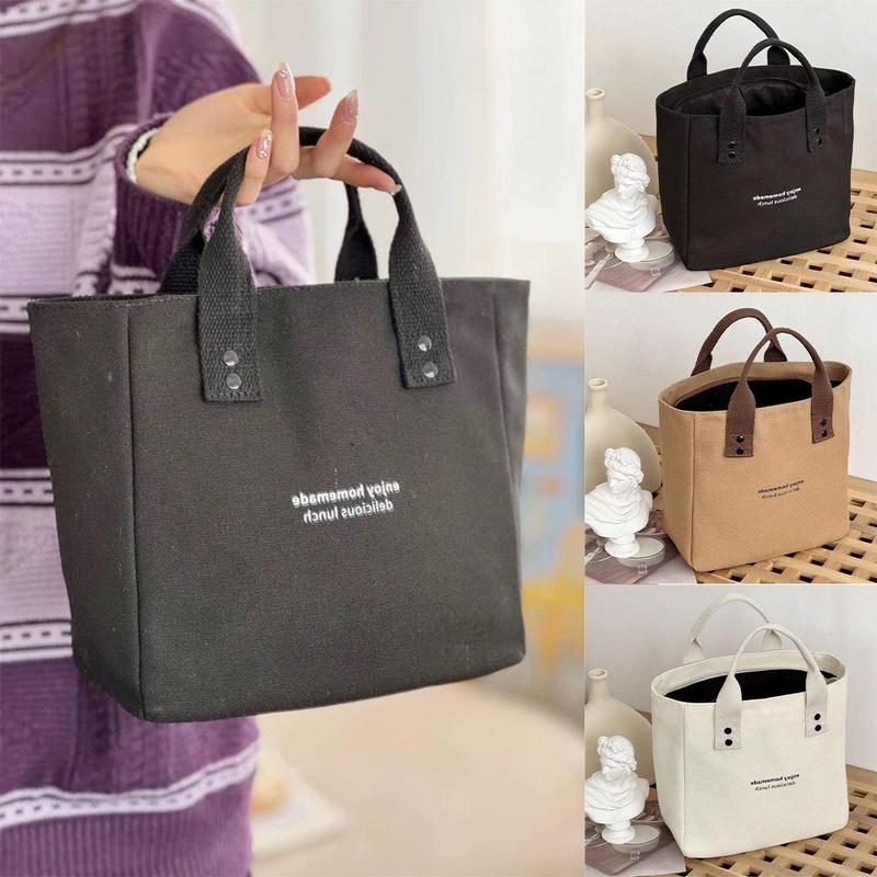 Product Introduction of Canvas Tote Bag, For Women, Solid Color, Large Capacity, Suitable For Travel, Casual Style 16
