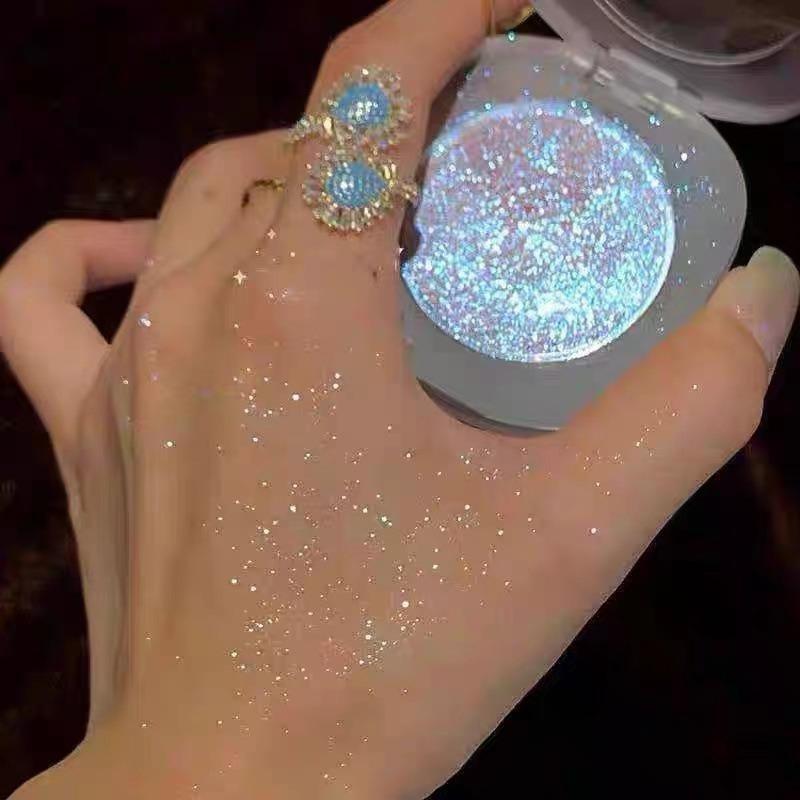 Bột Lấp Lánh Thạch Highlighting, CVZ Galaxy Internet Người Nổi Tiếng Cùng Khoai Tây Nghiền, Hiệu Ứng Kim Cương, Làm Sáng Khuôn Mặt Và Cơ Thể Tự Nhiên 3