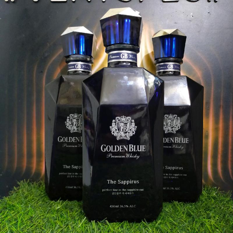 Vỏ chai Golden Blue xuất xứ Hàn Quốc trang trí nhà 4