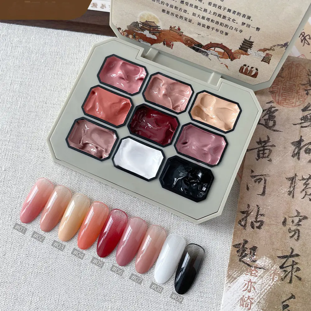 เจลทาเล็บ, 9 สีให้เลือก, ยูวีโพลิส, ไล่ระดับสีเร็ว, ภาพวาด, แช่ออก, วานิช LED, เครื่องมือออกแบบเล็บ