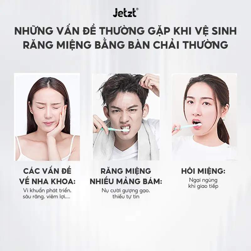 [DEAL QUÀ TẶNG - KHÔNG BÁN - HN] Bàn chải điện chống nước cao cấp Jetzt B7 4