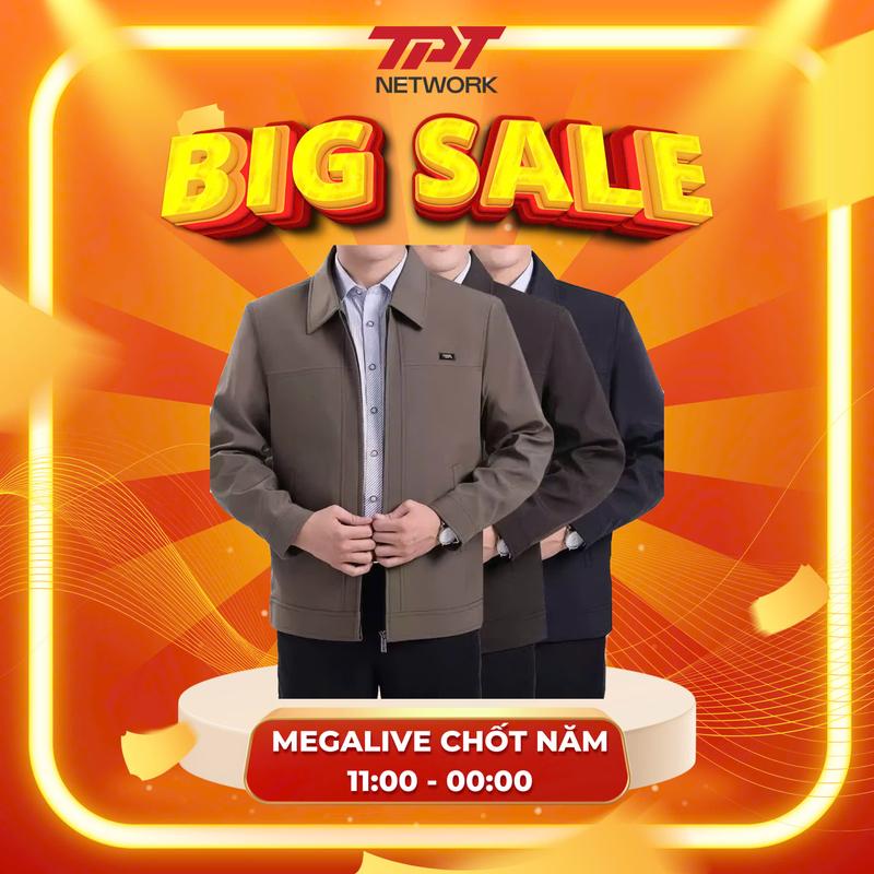 Áo khoác nam trung niên chống nhăn, chống thấm nước kaki lót vải yoyoshop