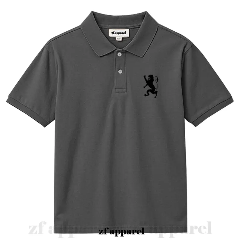 Zf Apparel Kaos Polo Shirt Kerah Motif Giordno Hitam Lengan Pendek Cattun Lembut Halus Nyaman Di Pakai Nyerap Keringat Cocok Untuk Pria Dan Wanita 3