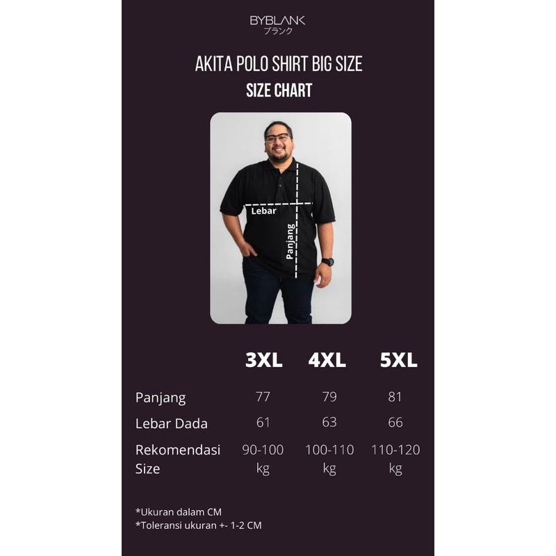 Akita Polo Shirt Big Size Steel Blue – Polo Pria Premium Jumbo Steel Blue – BYBLANK 4