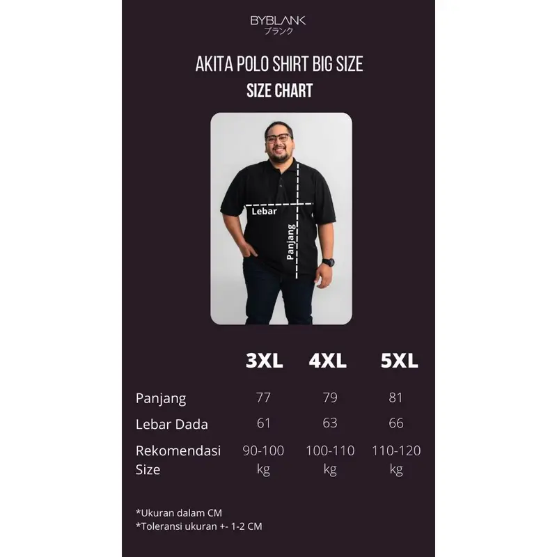Akita Polo Shirt Big Size Steel Blue – Polo Pria Premium Jumbo Steel Blue – BYBLANK 3