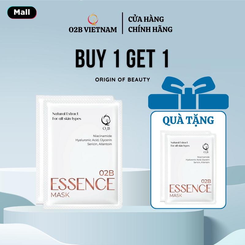 [C] E31_ECOMBO 2 MẶT NẠ O2B ESSENCE MASK - HỖ TRỢ CHĂM SÓC DA MẶT Skincare - Hỗ trợ trắng sáng da