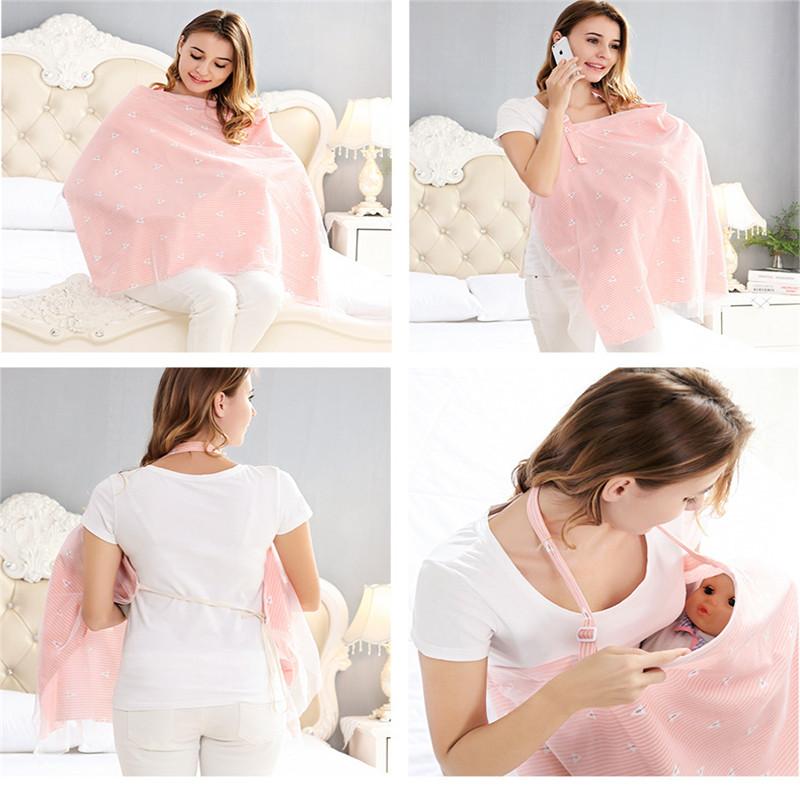 Product Introduction of 100% Cotton Baby Feeding Nursing Covers Anti-glare Nursing cloth Breathable Breastfeeding Cover Mother Outdoor Baby Shawl 13