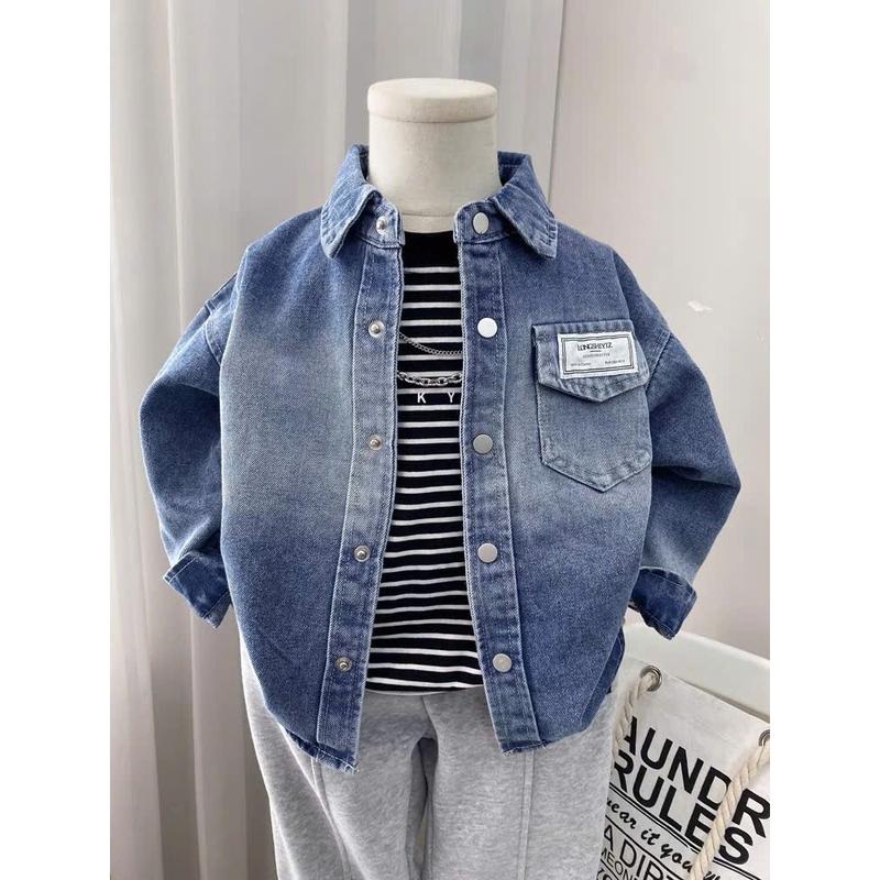 Áo jeans khoác ngoài CAO CẤP  cho bé trai và bé gái, áo jean dài tay cho bé_T31
