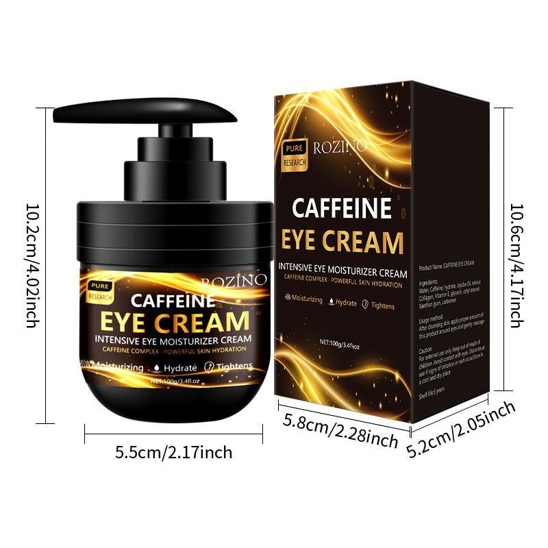 Black Press Jar Caffeine Eye Cream, Moisturizing Eye Cream, Eye Care Product for Women & Men, Daily Skincare Product for Daily Use 1