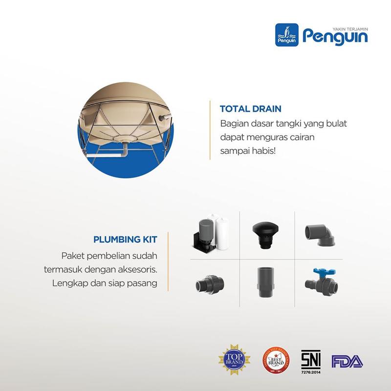Tangki Air Total Drain Penguin 800 liter - TD 80 3