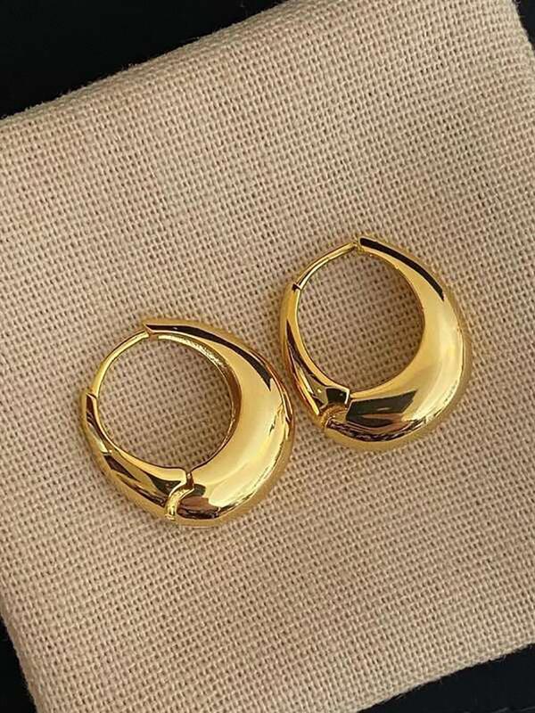 U-shaped Hoop Earrings, Minimalist Geometric Earrings for Women, Daily Use, Trendy All-match & Exquisite Jewelry for Birthday Gift 3