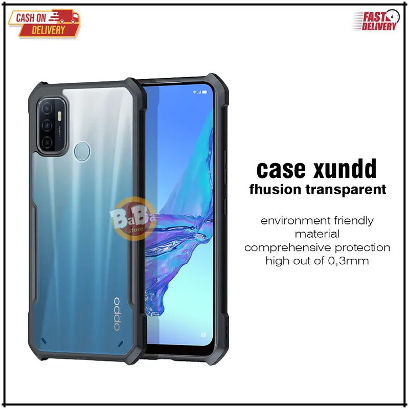 XUNDD Casing Oppo A32/A33/A53/A53S 4G Shockproof Armor Fhusion Transparant Case Bumper Layar 0