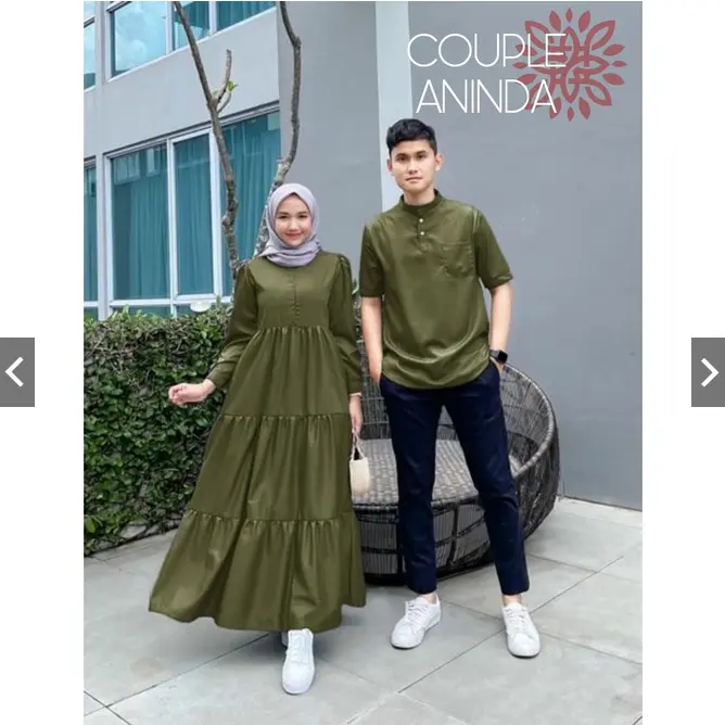 CP COUPLE ANINDA MAXI DRESS POLOS eD / BAJU PASANGAN WANITA PRIA 4