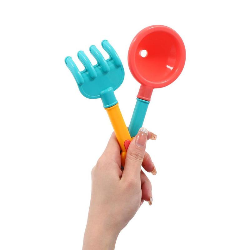 Product Introduction of Travel Beach Toys  Beach Toys Set With Sand Rake Watering Can Bucket Shovels Rakes Models Play Tools 39